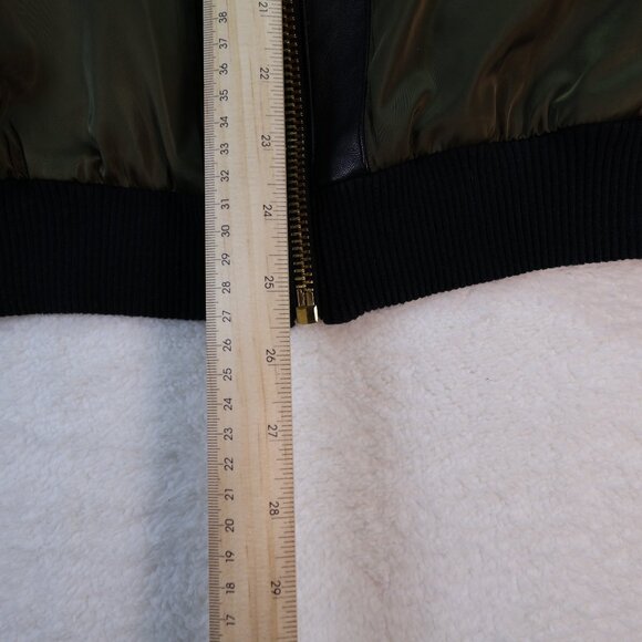 MICHAEL Michael Kors Olive Green Quilted Bomber Jacket Size XL Trending Color - Picture 6 of 10